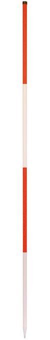 Produktbild Nedo Baufluchtstab Stahl 2 Meter Spitze rund Teilung alle 50 cm rot beginnend